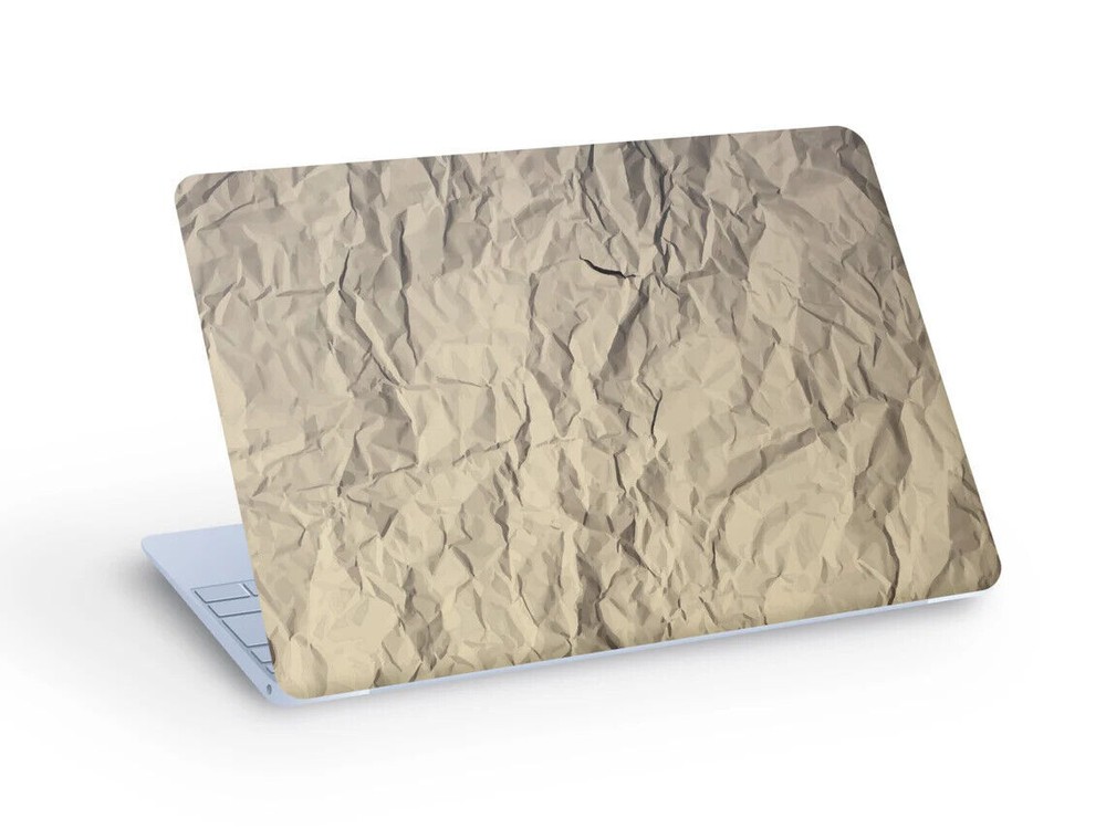 Crumpled Paper Texture Laptop Skin Sticker - Custom Fit for Any Laptop Size  