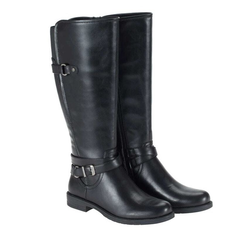 Baretraps Women's Carmella Riding Buckle Zip-Up Boots - Size 6