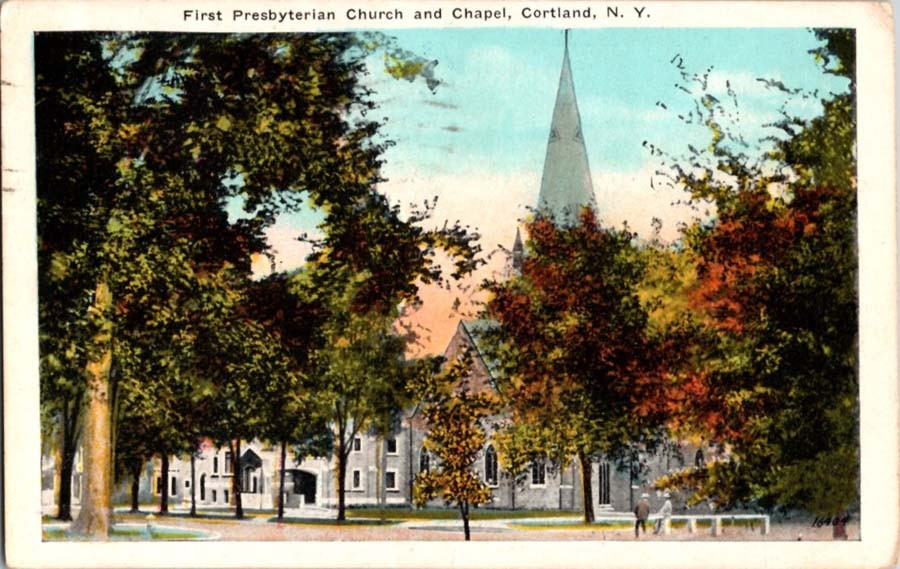 Cortland New York NY : CHURCH SCENE m/14 BA6414