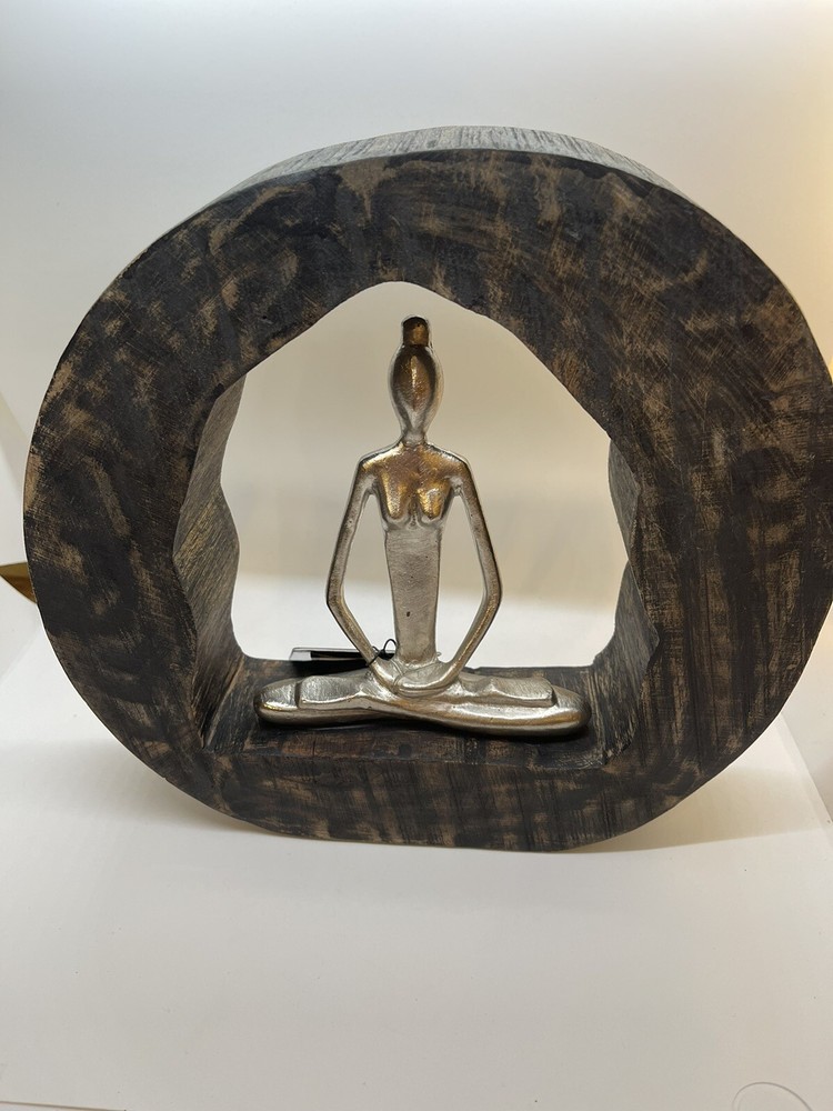 Yoga Pose Modern Abstract Art Sculpture Unique Home Décor Gift With Tags-image