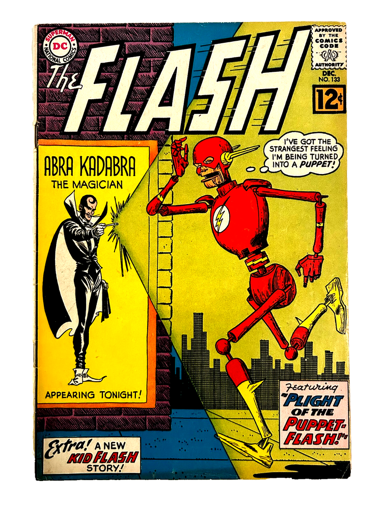Flash #133 SILVER AGE DC - 2ND ABRA KADABRA + KID FLASH - 1962-image