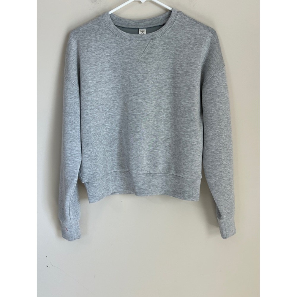 SPANX Air Essentials Crewneck Sweatshirt Gray Sz XS