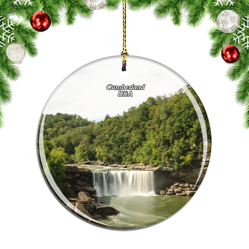 America USA USA America Kentucky Waterfa Christmas ornament city travel souvenir