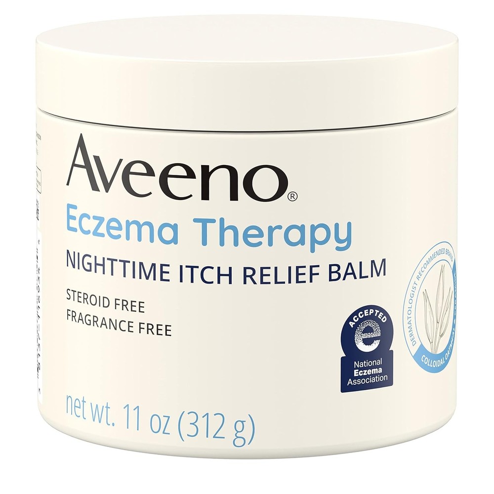 Aveeno Eczema Therapy Nighttime Itch Relief Balm, Fragrance-free 11oz (6 Pack)