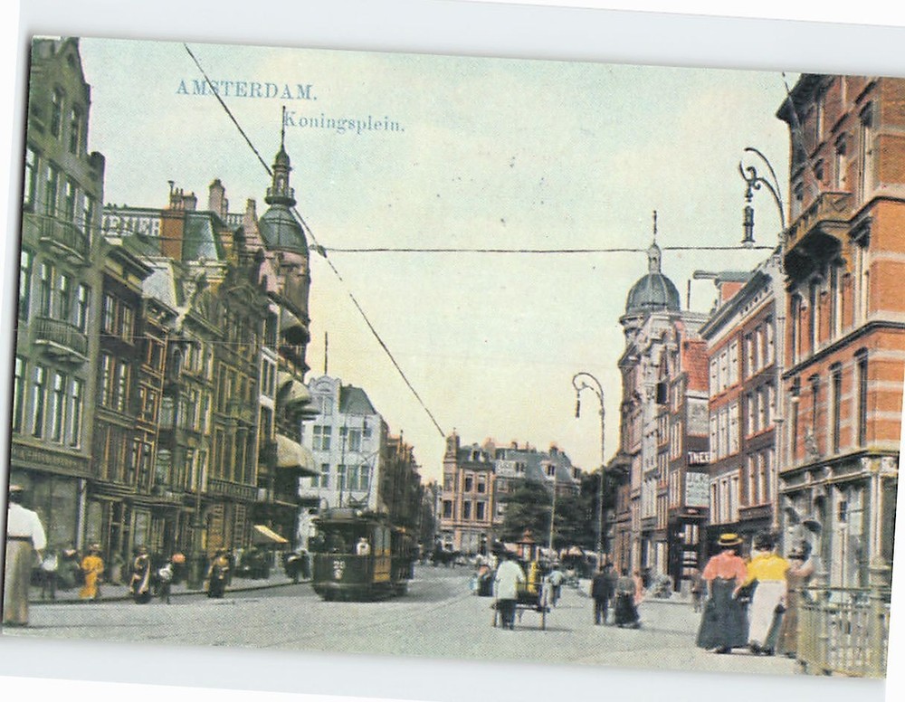 Postcard Koningsplein Amsterdam Netherlands