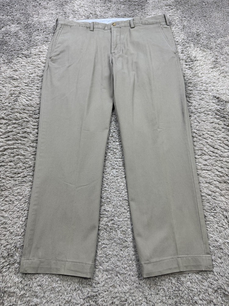 Polo Ralph Lauren Pants Men 36x30 Gray Twill Stretch Straight Fit Golf Chino