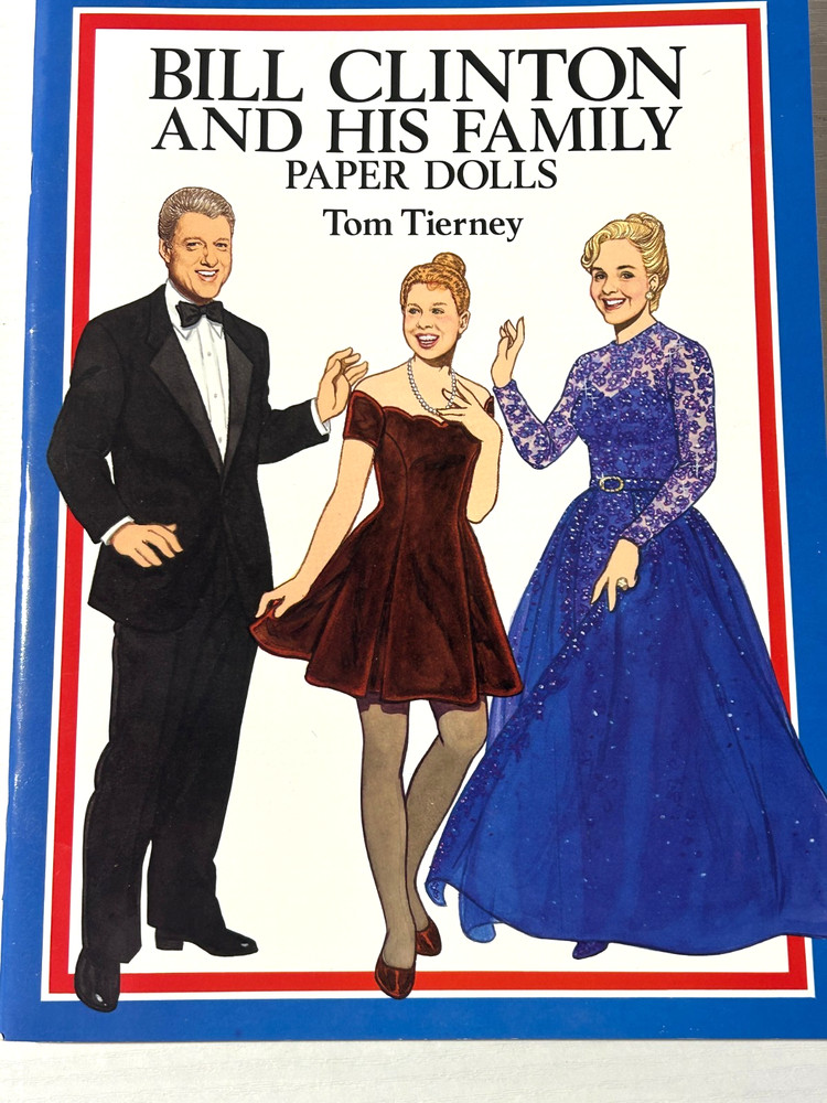 Paper Doll Book UNUSED First Family Bill Clinton President Tierney