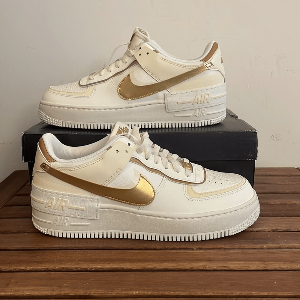 Nike Air Force 1 Shadow Sail/Metallic Gold US Women 11/UK 8.5/EU 43( DZ1847-108)
