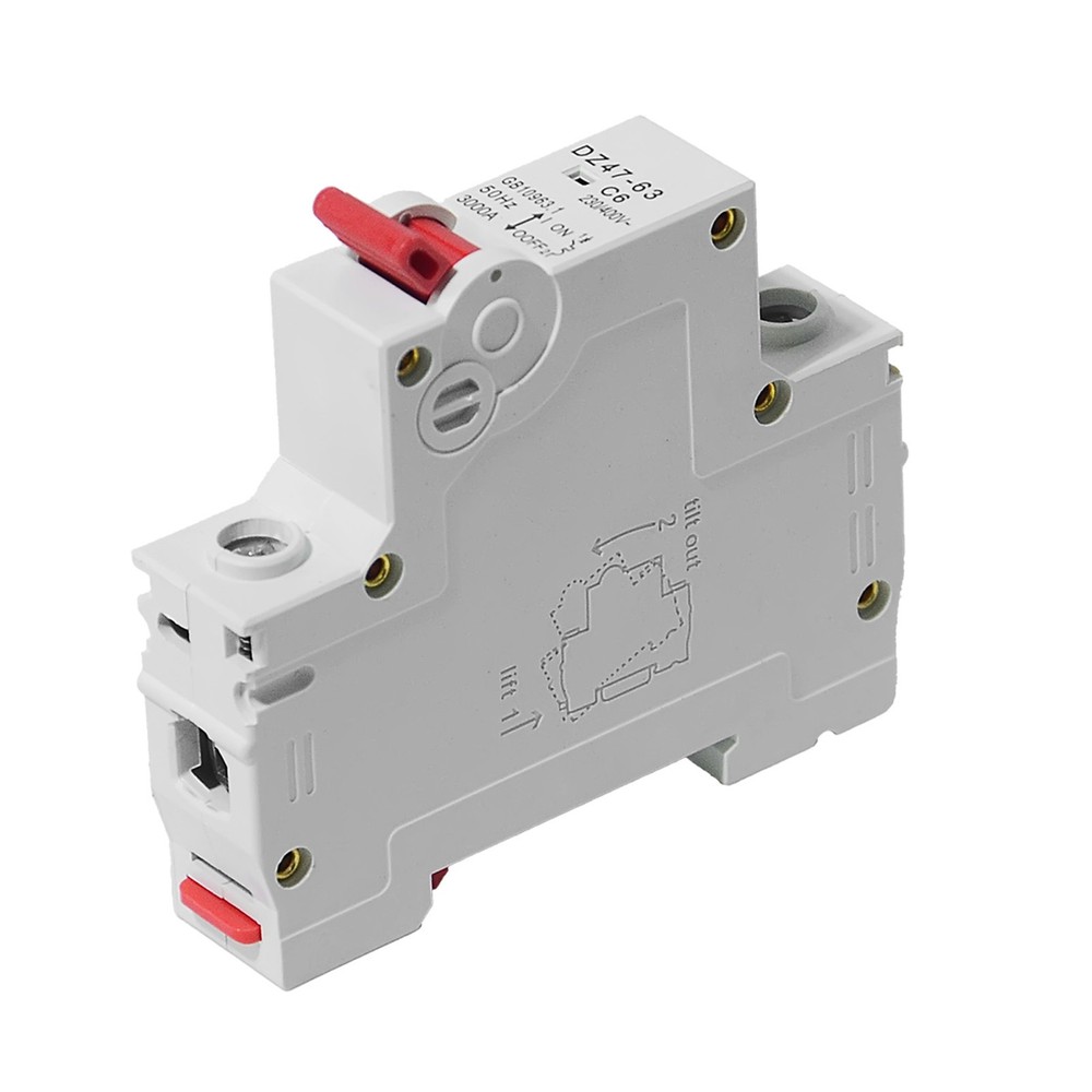 Universal Mini Circuit Breaker AC MCB GYM8 1Pole 4.5kA 6AMP Din Rail 240V/480V