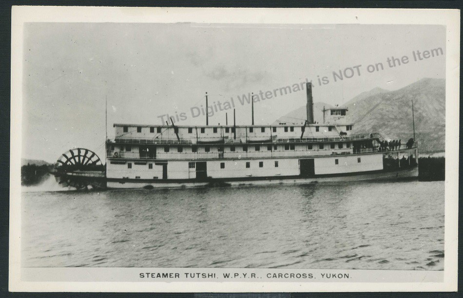 Vintage RPPC Steamer Tutshi WPYR Carcosss Yukon Sailing Gowen Sutton