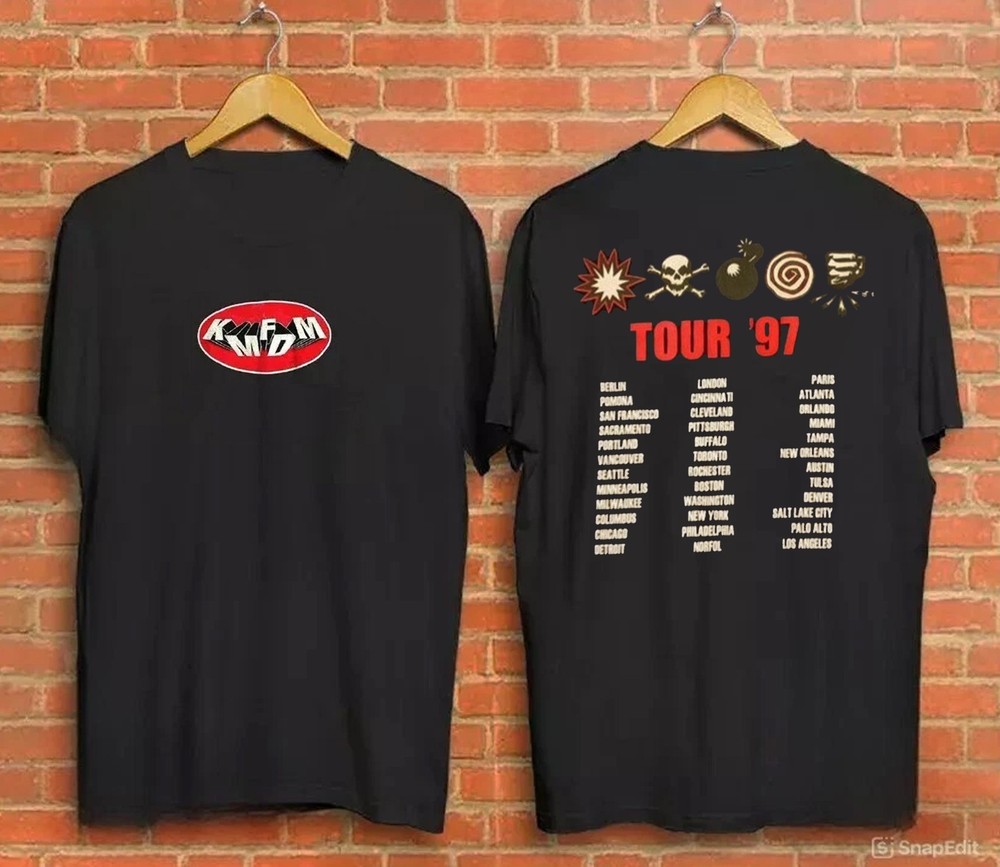 KMFDM Band Shirt, KMFDM 1997 Symbols Tour Concert 2025 T-Shirt, S to 5X for fan