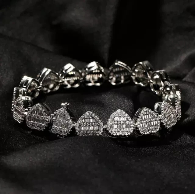7CT Round Lab-Created Diamond Tennis Bracelet in 14K White Gold 7 Inch