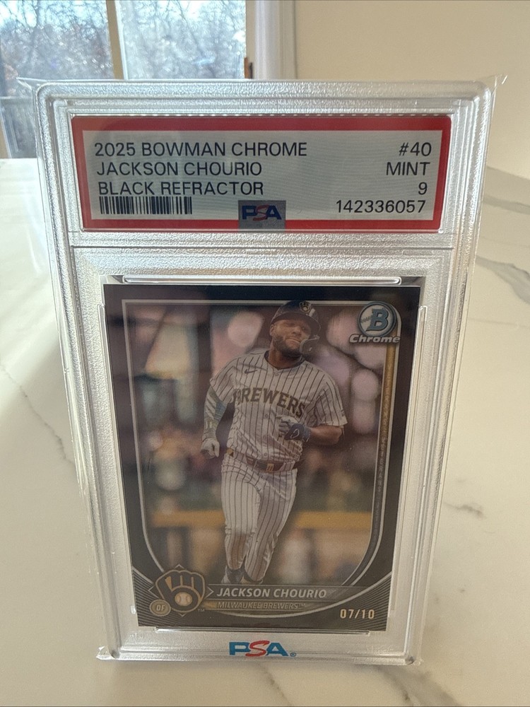 2025 Bowman Chrome Jackson Chourio True Black Refractor /10