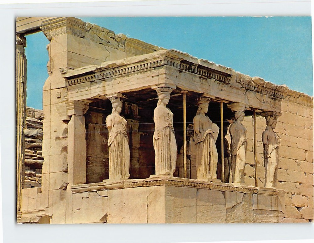 Postcard The Caryatides Athens Greece