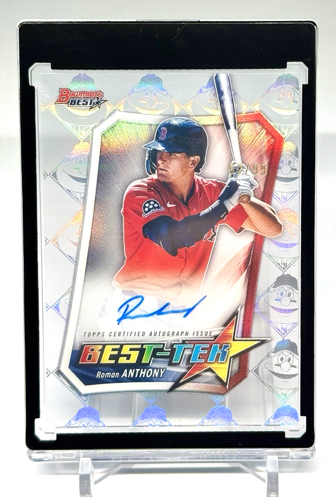 2025 Bowman's Best Roman Anthony #BTA-RA Best-Tek Autographs /99 On Card Boston