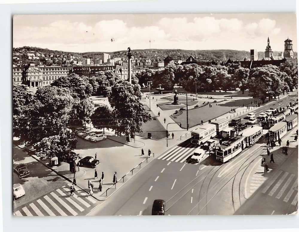 Postcard Schlossplatz Stuttgart Germany