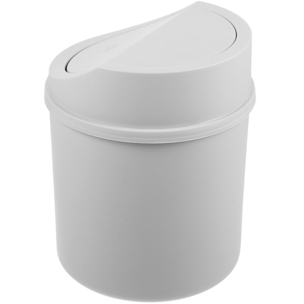 Mini Table Trash Can Bathroom Swing Lid Small Tabletop Bin Garbage with