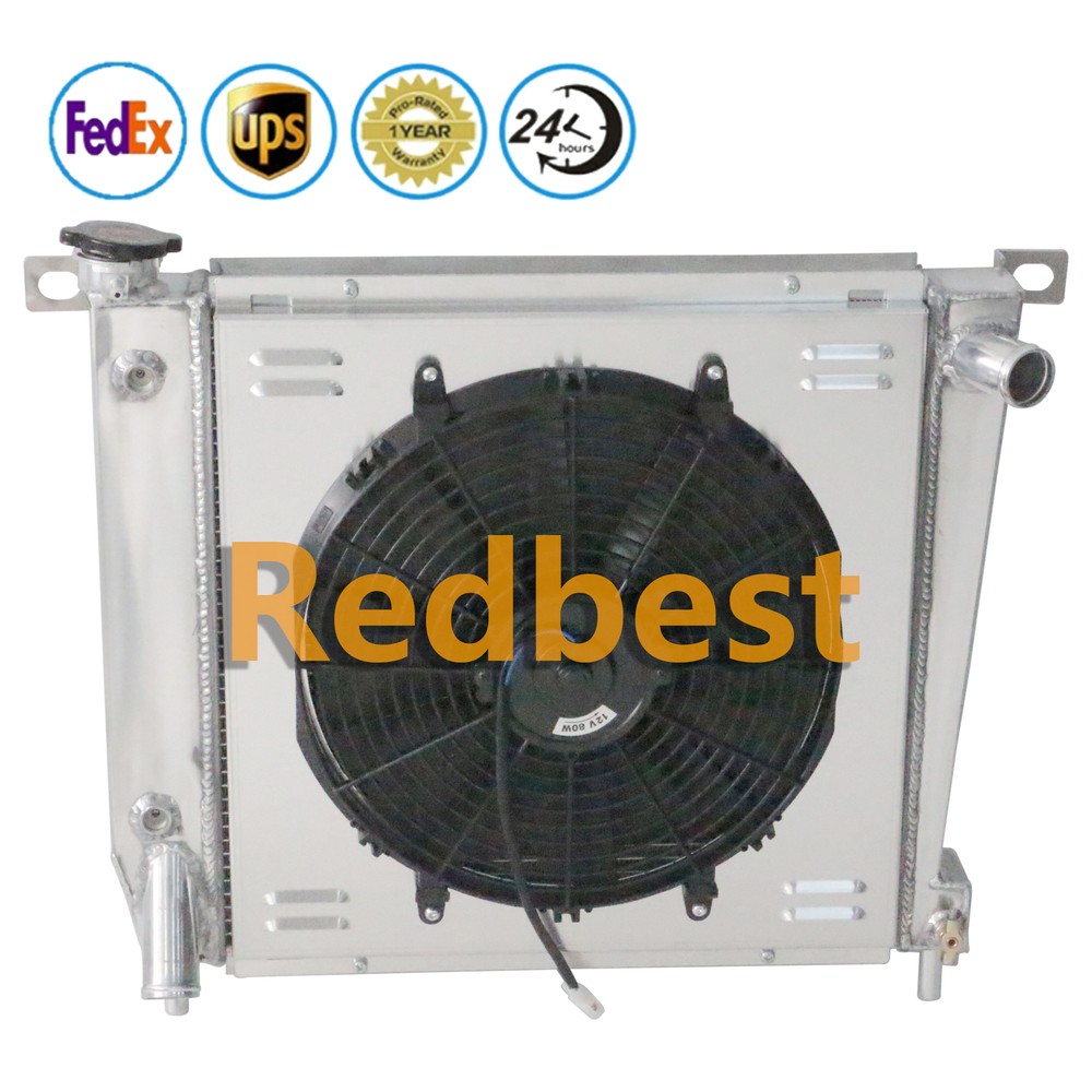 85-94 Ford Ranger Explorer Bronco II 1164 Aluminum Radiator with Shroud and 3-Row Fan
