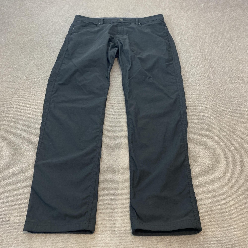 Western Rise Pants Mens 32 Black Straight Leg Stretch Nylon Blend Outdoor USA