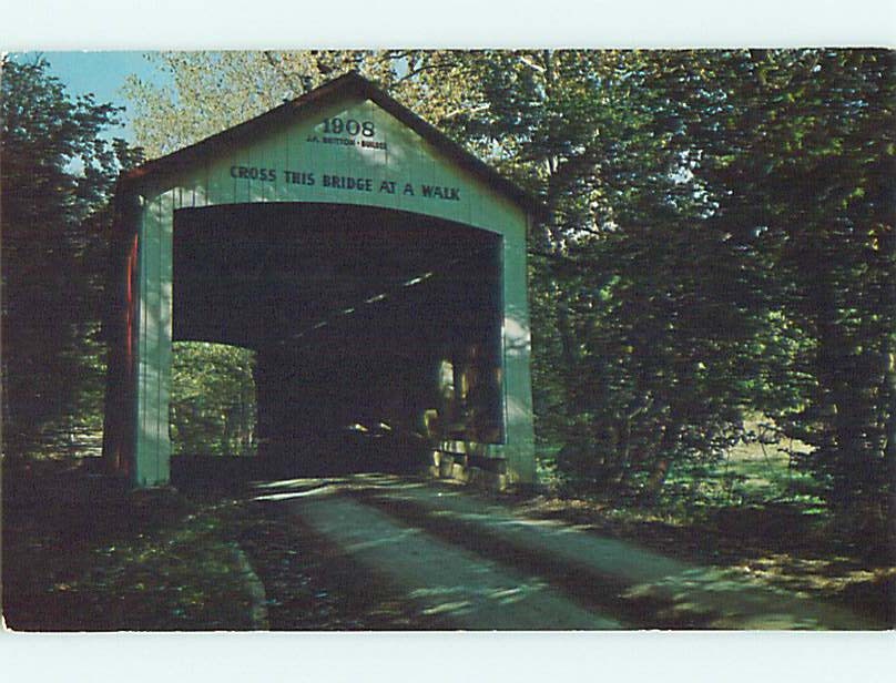 Unused Pre-1980 COVERED BRIDGE Coxville Indiana IN  t7751