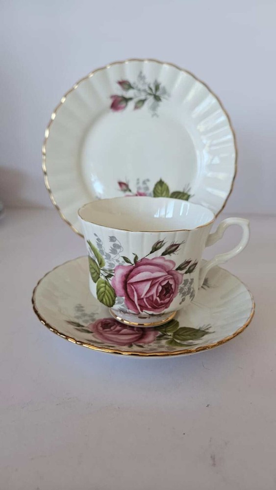 Royal Stafford Pink Rose Teacup Trio Set #669