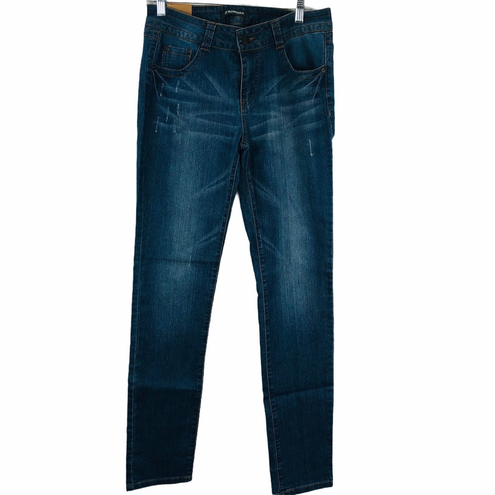 Monarda Blue Denim Slim Fit Straight Jeans for Women Size 9