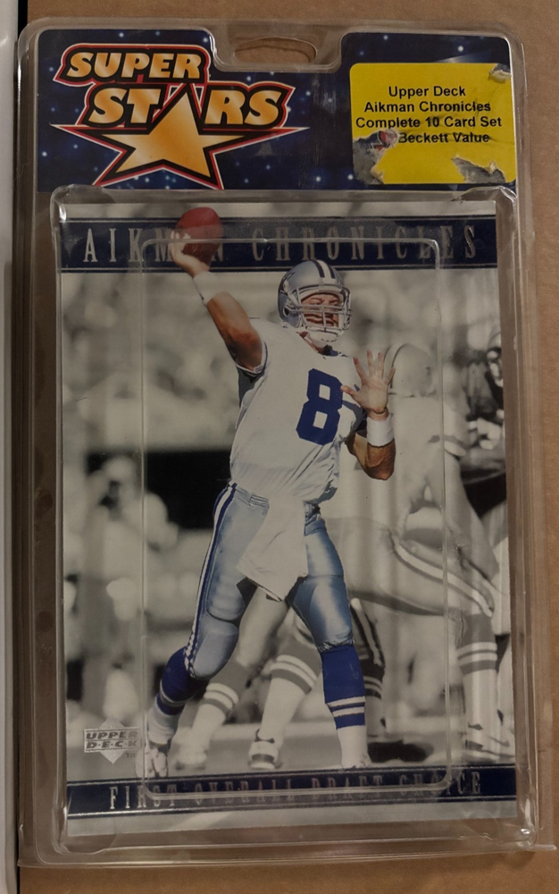 1996 Upper Deck Aikman Chronicles, Set Of 10 Cards. Factory Sealed Cowboys