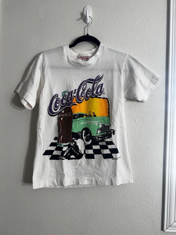 Vintage 90s Coca-Cola Graphic T-Shirt Size S,  Preowned Single Stitch USA Made