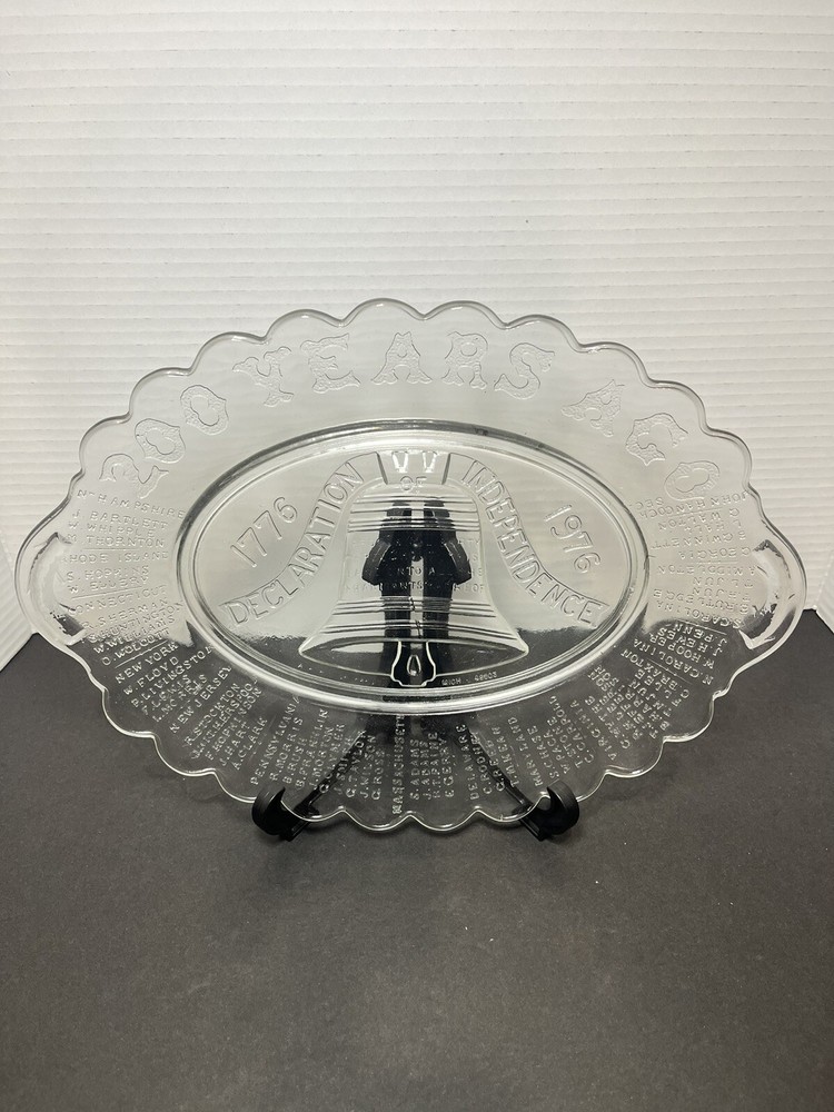 Vtg AHRC Grand Rapids MI 49503 Bi-Centennial Liberty Bell Oval Plate 13