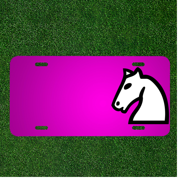 Create Your Own Custom Knight Horse Chess Theme Car License Plate – Add Names for a Personalized Touch