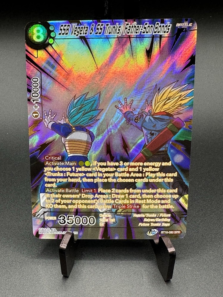 SSB Vegeta & SS Trunks, Father son bonds BT16-080 SPR NM Realm Of The Gods DBS