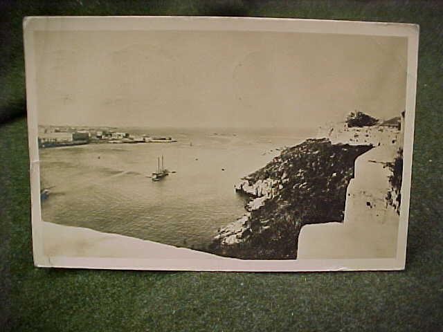 Rppc Havana Harbor Cuba Habana 1913 Sailing Ship Fort Real Photo Post Card