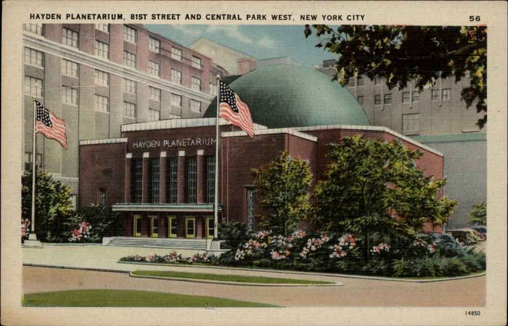 New York City Hayden Planetarium Central Park West 81st Street ~ 1930s linen