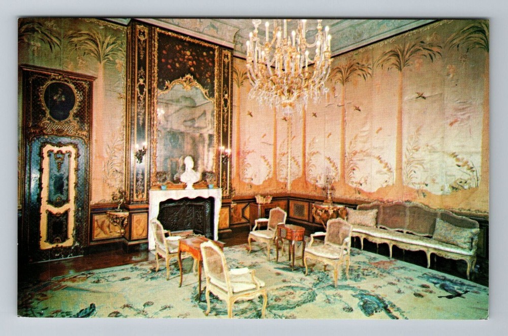Miami FL-Florida, Reception Room, Vizcaya, Estate Deering, Vintage Postcard