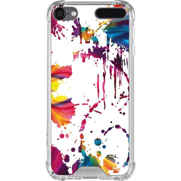 Abstract Art iPod Touch (5th-6th-7th Gen) Clear Case - Chromatic Splatter White-image