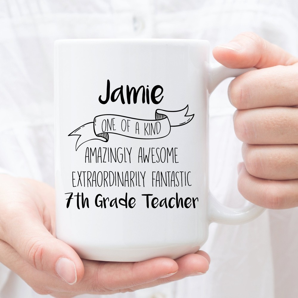 Personalized Coffee Mug For 7th Grade Teacher Custom Gifts For 7th Grade Teacher