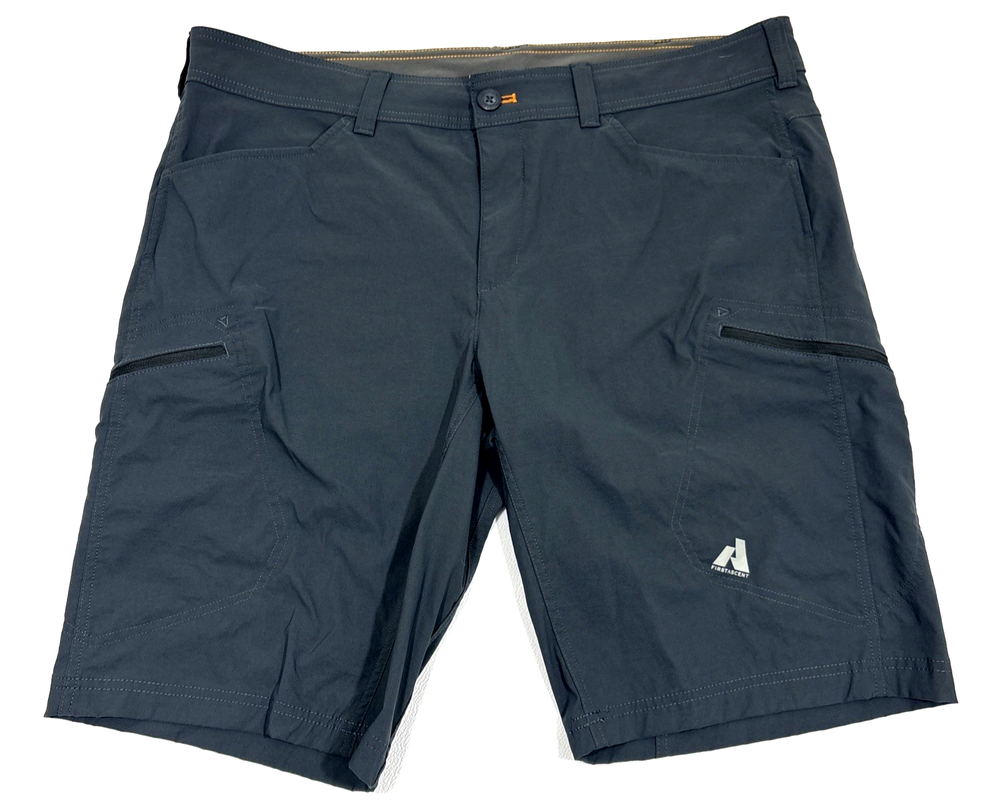 Eddie Bauer First Ascent Guide Pro Shorts Mens 40 Gray Cargo Hiking Stretch Logo