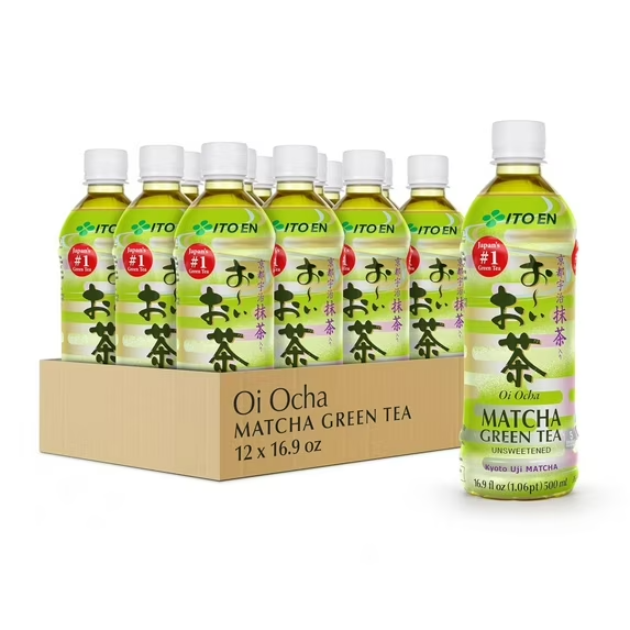 Ito En Oi Ocha Unsweetened Matcha Green Tea 16.9 fl oz 12-Pack