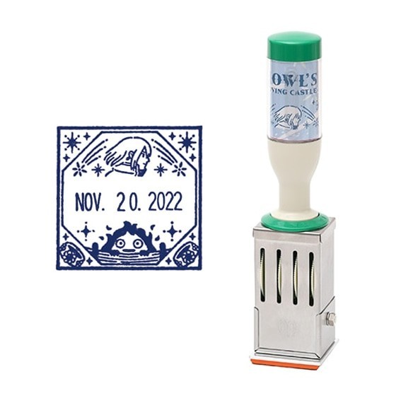 Studio Ghibli Howl's Moving Castle Date Stamp Howl and Calcifer JAPAN NEW
