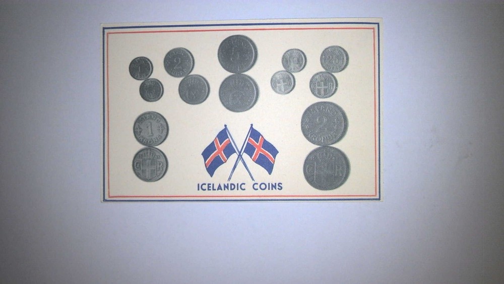 Coins On Postcards,  Iceland
