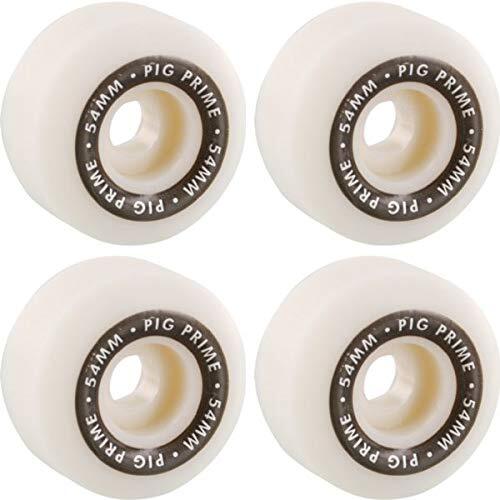 Pig Wheels Prime Urethane White Skateboard Wheels 54mm 103a Set of 4