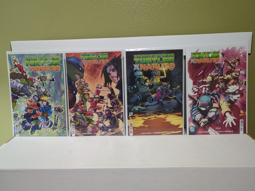 Teenage Mutant Ninja Turtles Naruto #1, 2, 3, 4 Hard To Find NM- 4 Comic Set