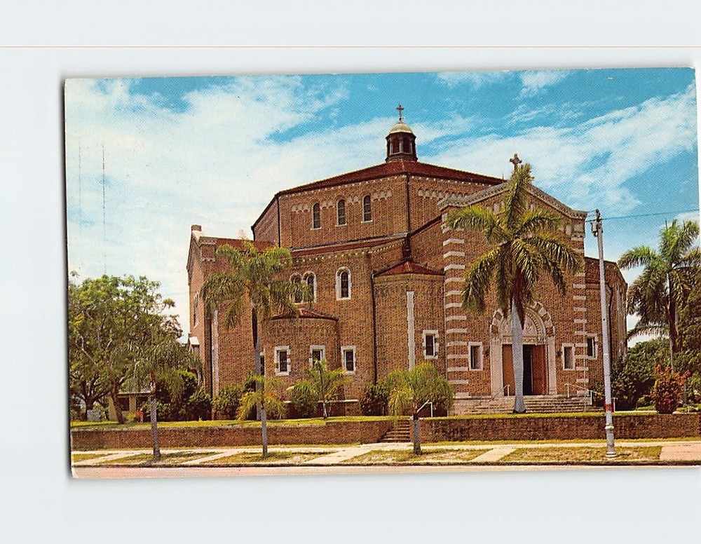 Postcard St. Mary's Catholic Church St. Petersburg Florida USA
