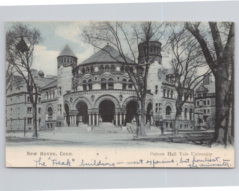 1905 Yale University Osborn Hall New Haven CT Postcard 