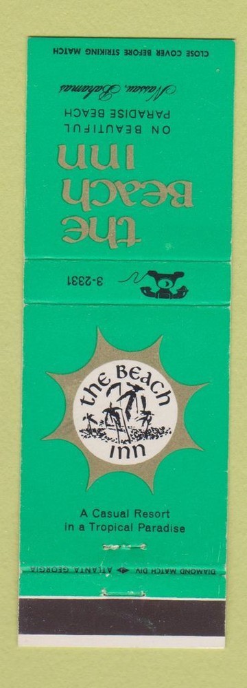 Matchbook Cover - The Beach Inn Nassau Bahamas