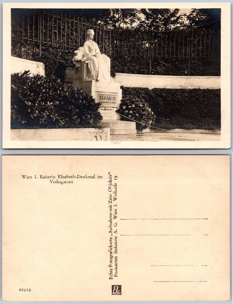 Kaiserin Elisabeth Monument Vienna Austria Postcard