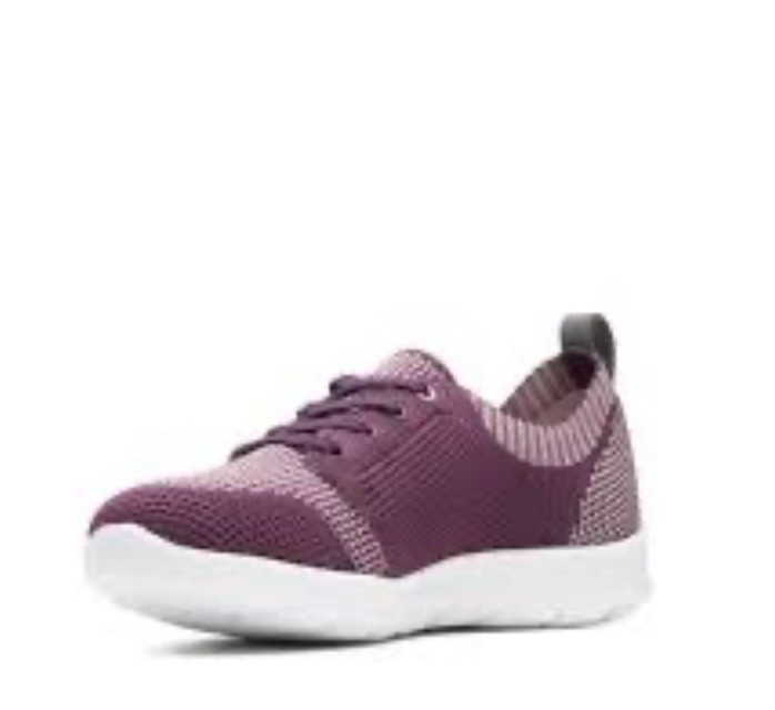 Clarks Cloud Steppers Step Allena Sun Women 6.5 PURPLE Lace-Up Sneakers Shoes
