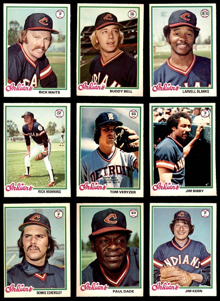 1978 O-Pee-Chee Cleveland Indians Near Team Set 5 - EX 6620398