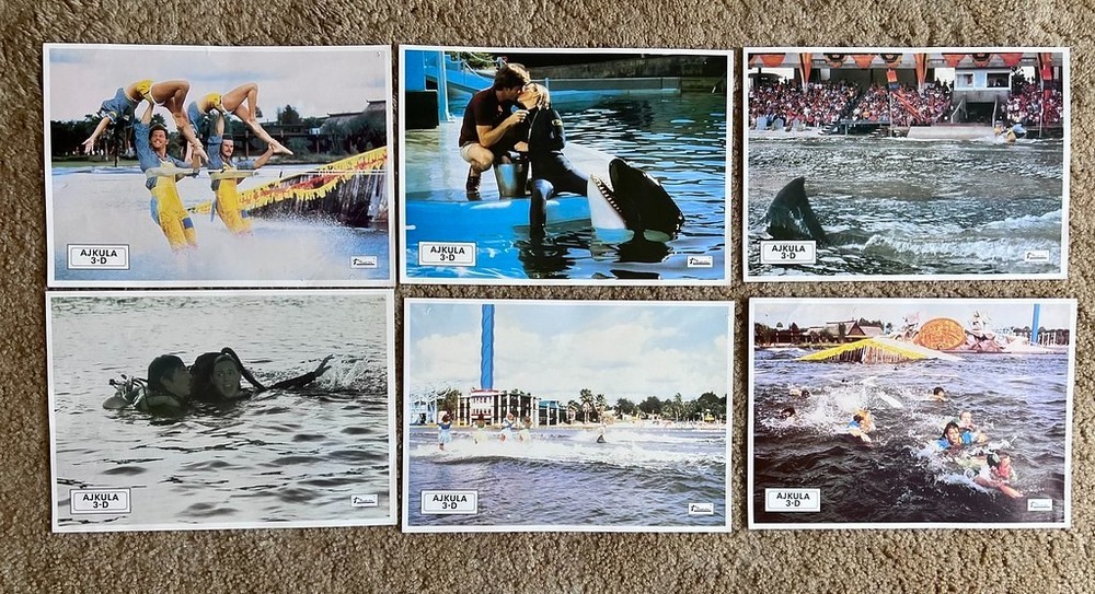 Set of 6 Jaws 3-D 1983 Serbian Movie Stills 8x11.5 Dennis Quaid Bess Armstrong