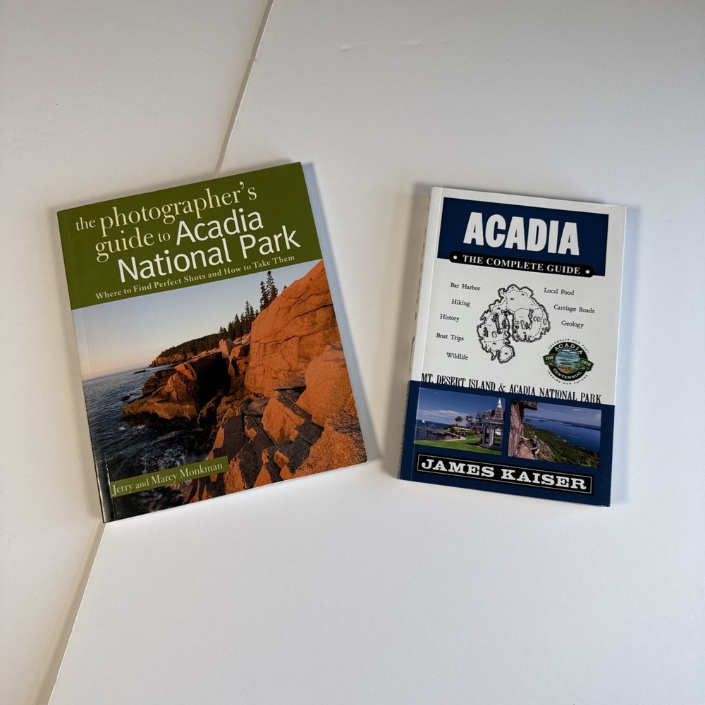 Acadia National Park Guide Books, Lot Of 2, EUC, Photography, Hiking-image